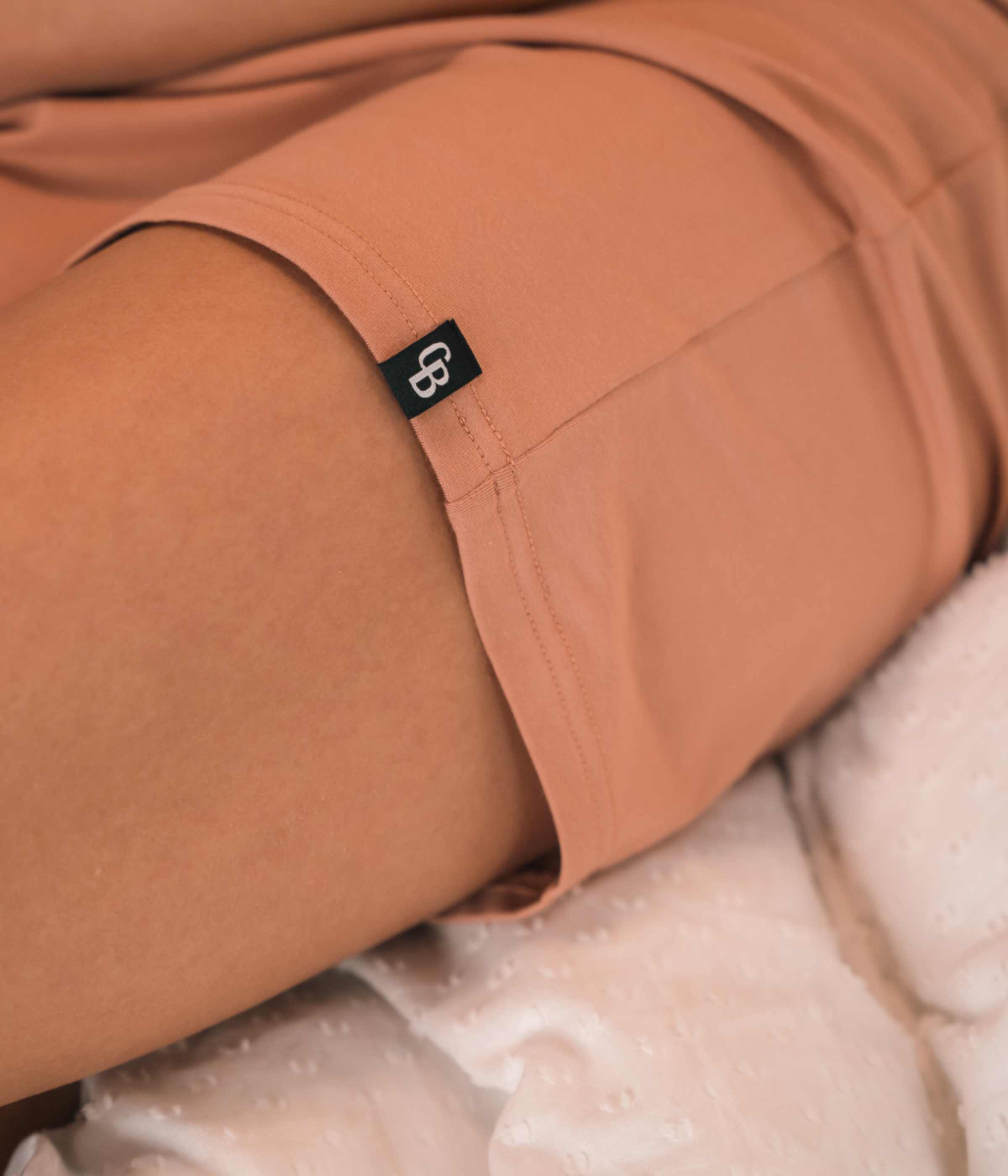 Tan bamboo slip dress