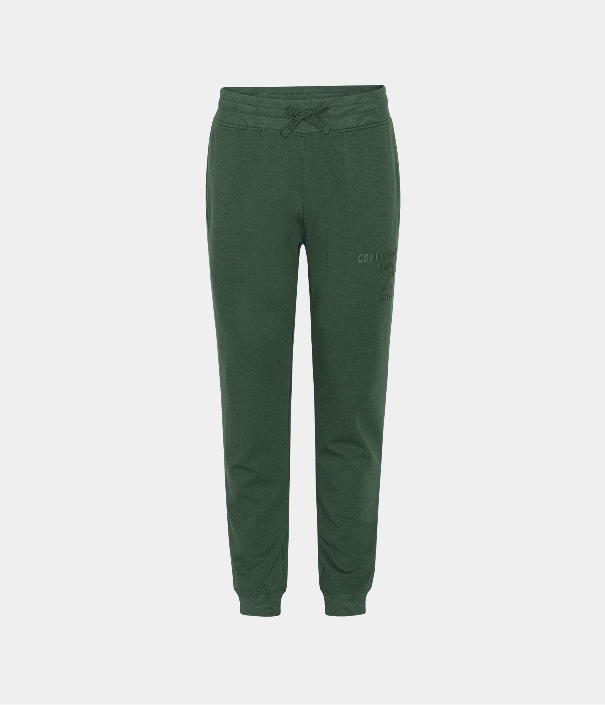 Green bamboo jogging set with logo