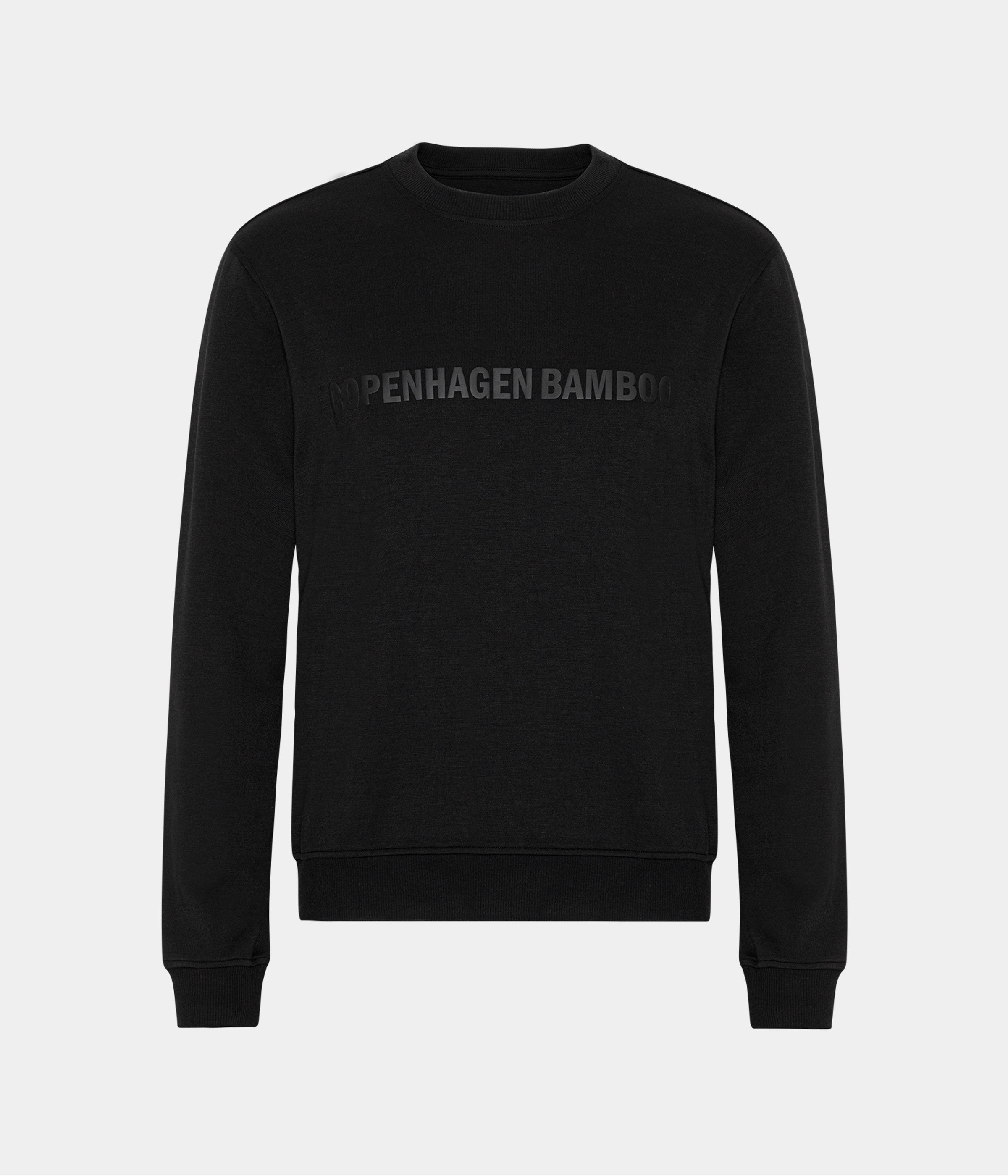 Black bamboo jogging suit with logo