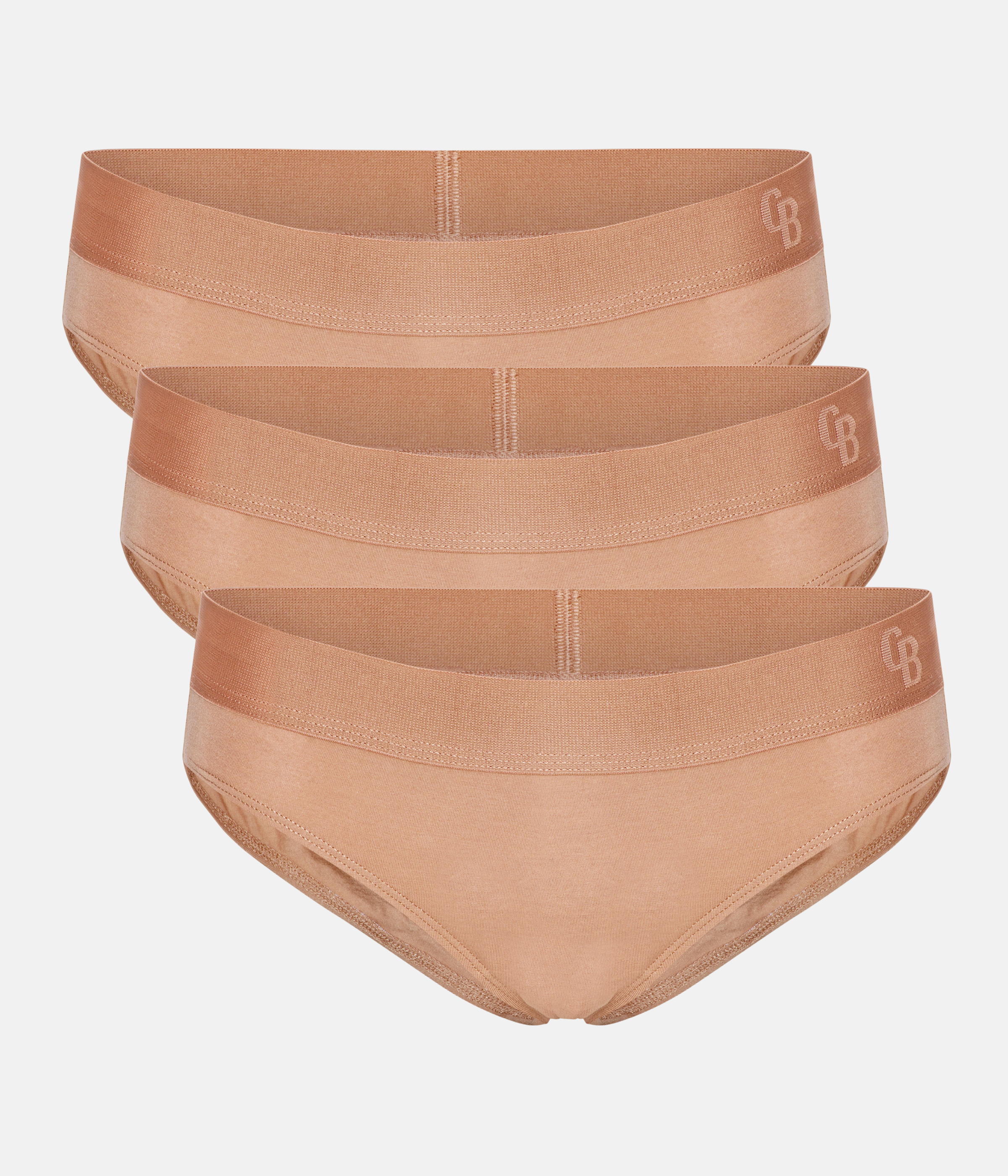 Tan bamboo tai briefs - 3 pack