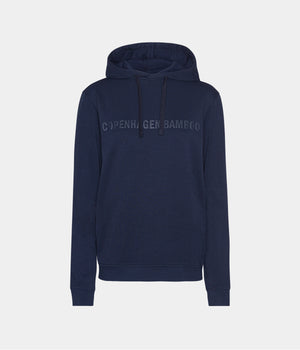 Navy bambus hoodie med logo XS   Copenhagen Bamboo