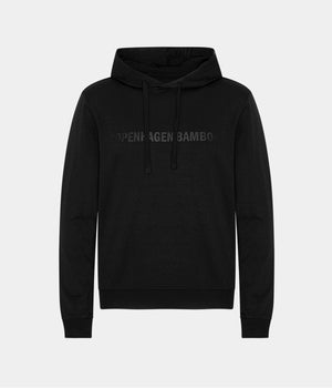 Sort bambus hoodie med logo XS   Copenhagen Bamboo