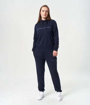 Navy bambus hoodie joggingsæt med logo XS   Copenhagen Bamboo