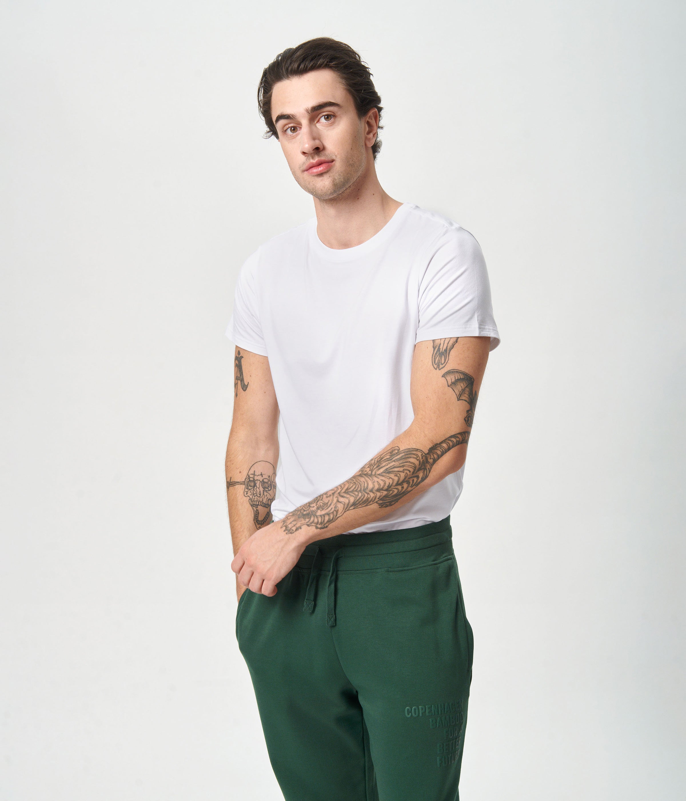 Hvid crew neck bambus T-shirt    Copenhagen Bamboo