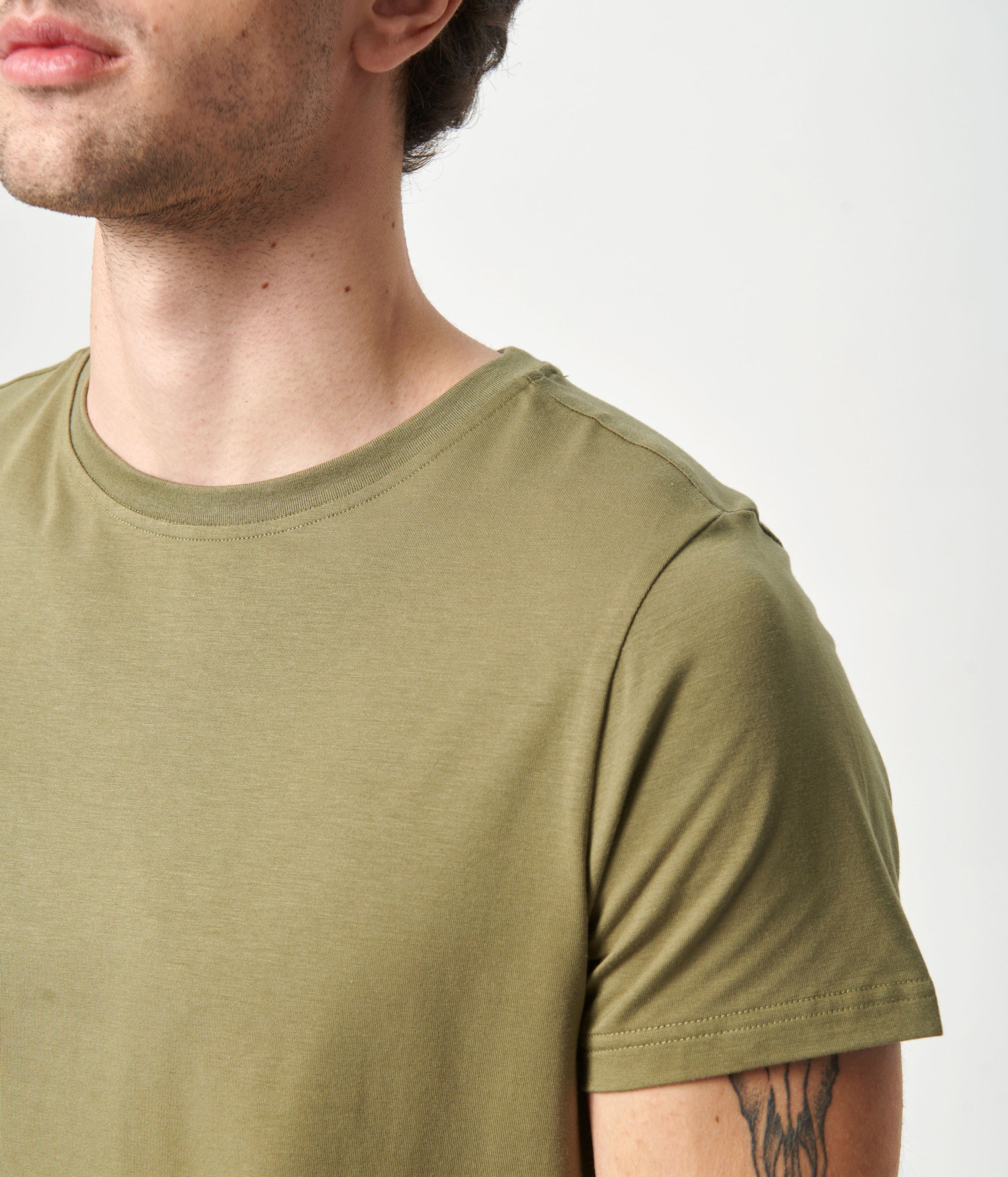 Oliven crew neck bambus T-shirt    Copenhagen Bamboo