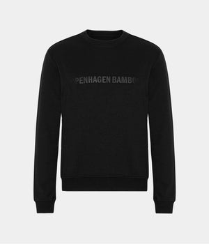 Sort bambus sweatshirt med logo XS   Copenhagen Bamboo