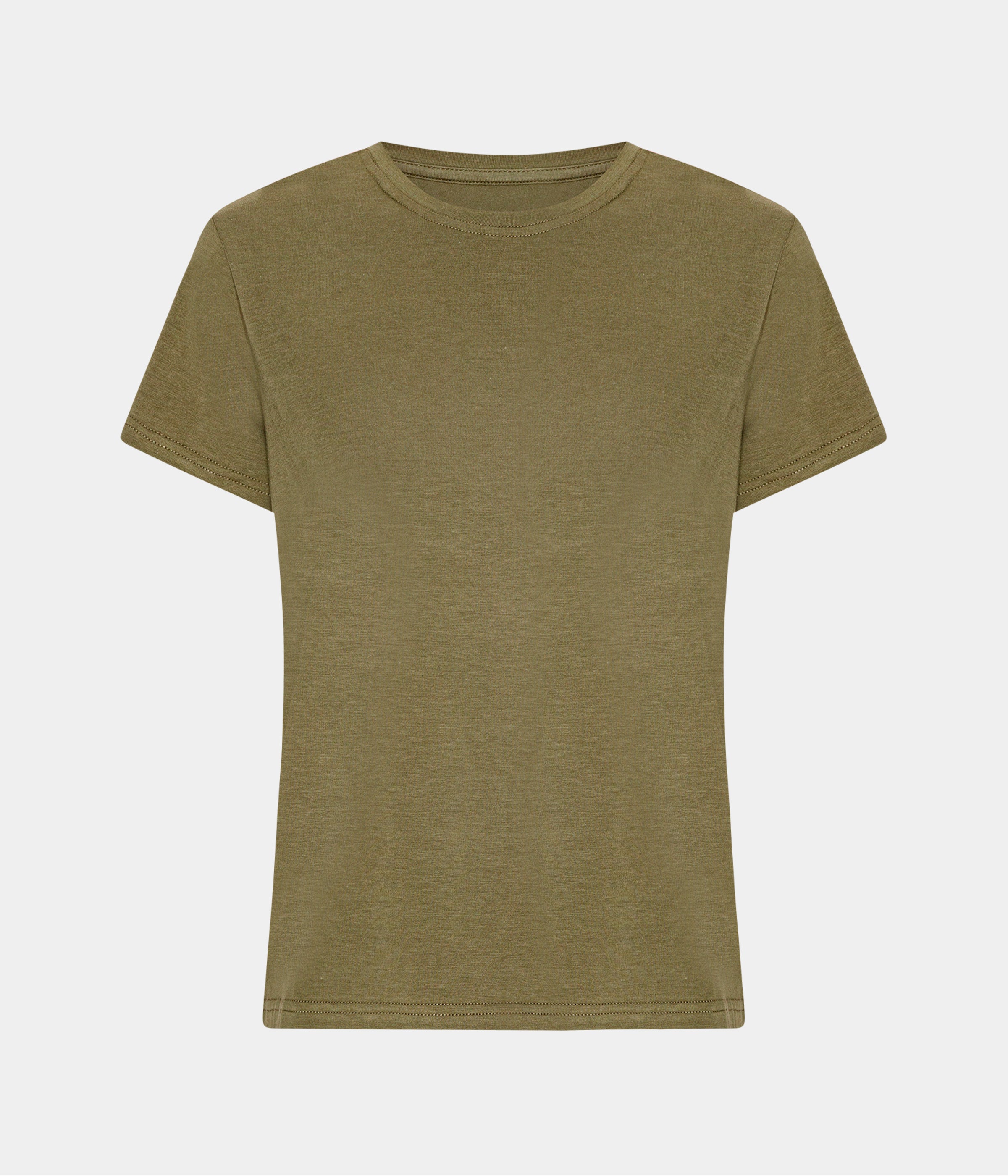 Oliven kortærmet bambus T-shirt S   Copenhagen Bamboo